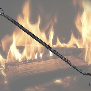 Hand Forged Fire Poker | Iron Fire poker | Wrought Iron Traditional Fire poker | Blacksmith made | Camp Fire Indoor/Outdoor