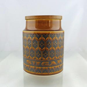Mid Century Hornsea Pottery Sugar Storage Jar Heirloom Design