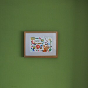 Limited Edition Alphabet Collage Print With Mount: L Is For... Original, Vintage-Themed, Unframed image 2