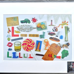 Limited Edition Alphabet Collage Print With Mount: L Is For... Original, Vintage-Themed, Unframed image 4