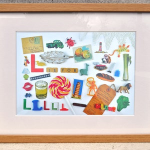 Limited Edition Alphabet Collage Print With Mount: L Is For... Original, Vintage-Themed, Unframed image 3