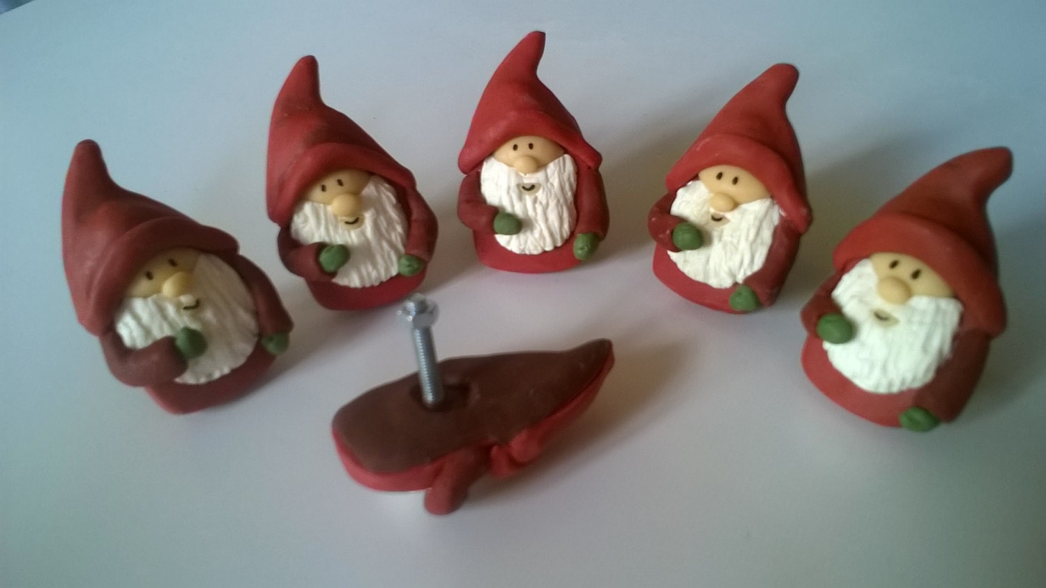 Boutons de Tiroirs Lot 3 Petits Gnomes Porcelaine Froide Saeljana . Poignée Porte Placard Commode Me