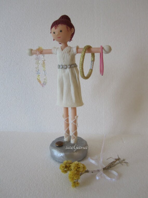Petite Ballerine Porte Bijoux Danseuse Passion Danse Présentoir Bracelets Chouchous Cheveux Porcelai