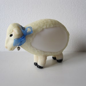 Night light led ,multicoloured! Little sheep, dressed in pink, blue, yellow... you choose! Cold porcelain