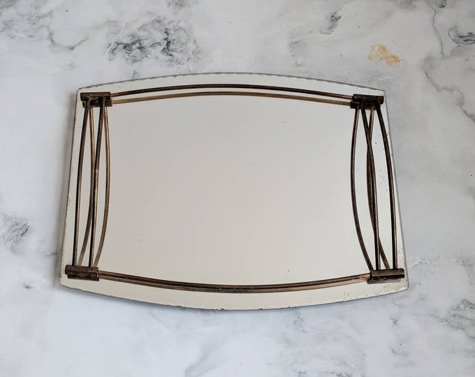 Vanity Tray Vintage Vanity Tray Perfume Tray Mirrored Tray Vanity Mirror Tray Antique Mirror ...