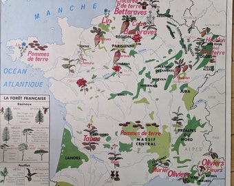 Vintage Map of France and the Garonne