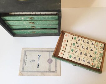 Vintage Mah Jongg Set - Vintage Mahjong Game - Mah Jong Set Complete - Mahjongg Set