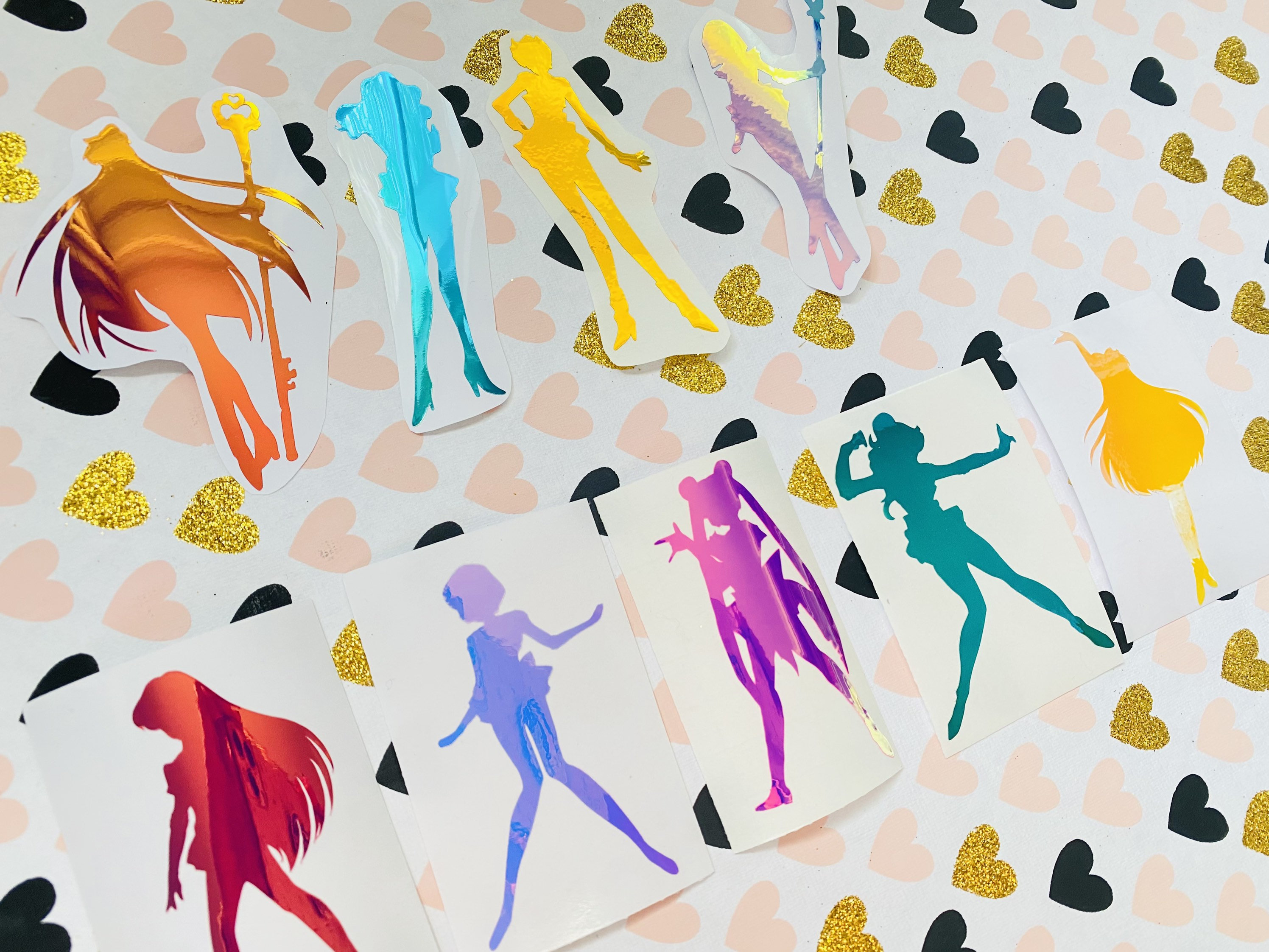 Sailor Moon & Sailor Scouts Silhouette Labels Stickers - Etsy Canada