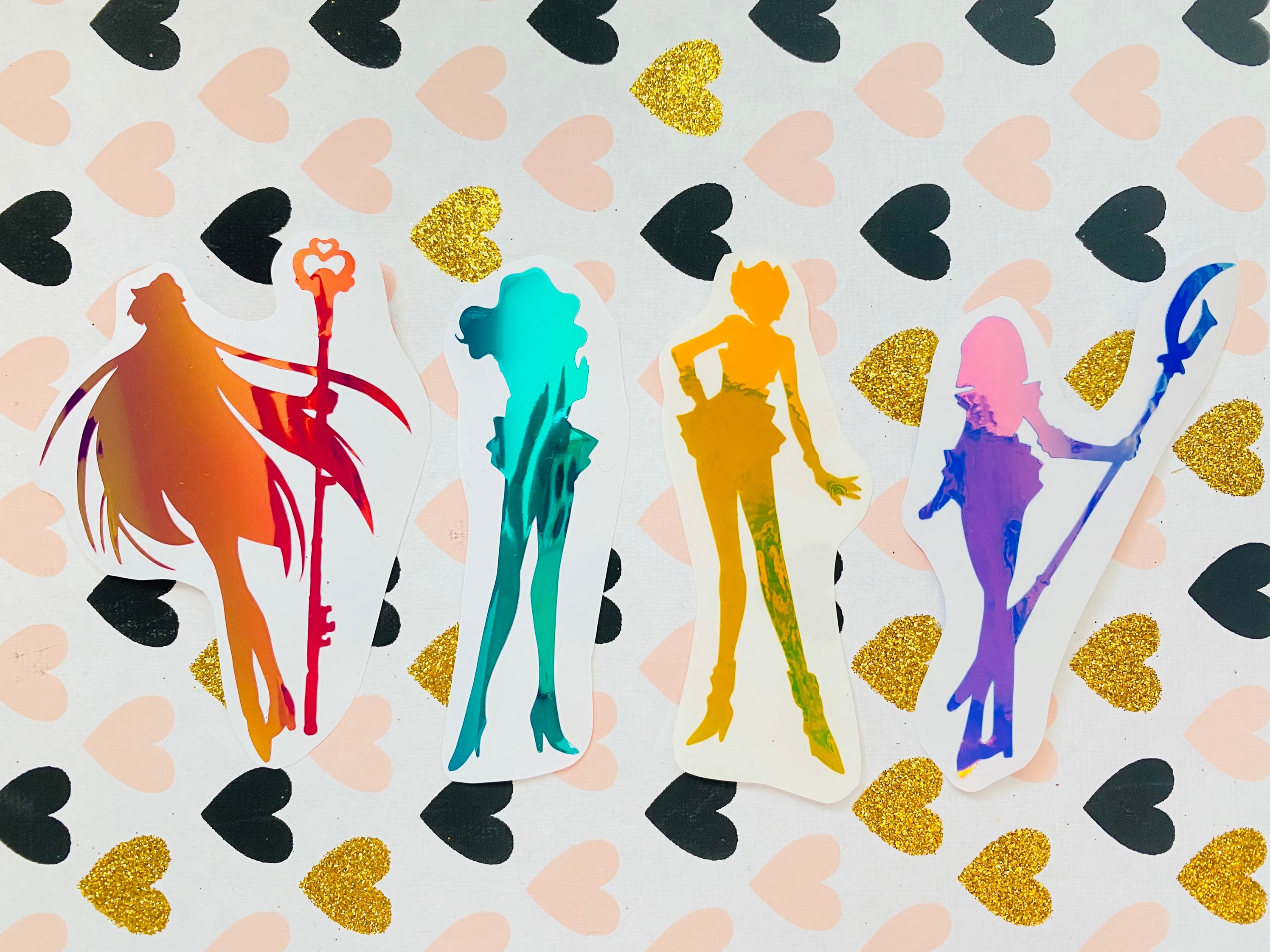 Sailor Moon & Sailor Scouts Silhouette Labels Stickers - Etsy Canada