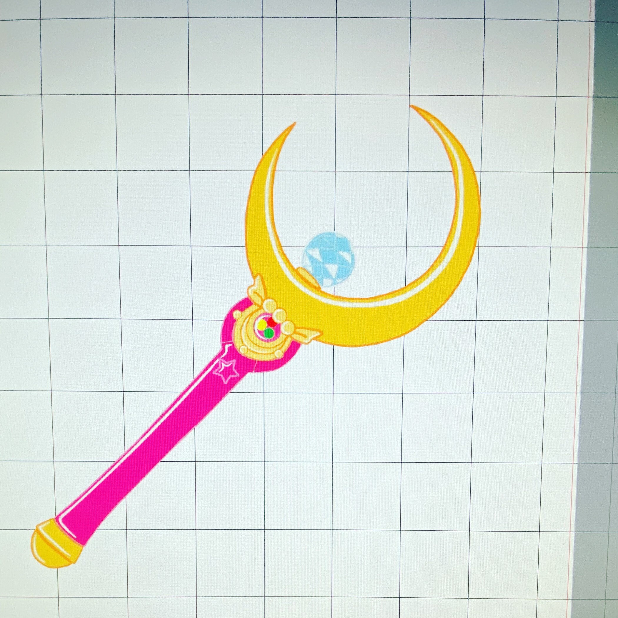 Magical Girl Crescent Moon Wand, Spiral Heart Wand, Mood Rod Scepter ...