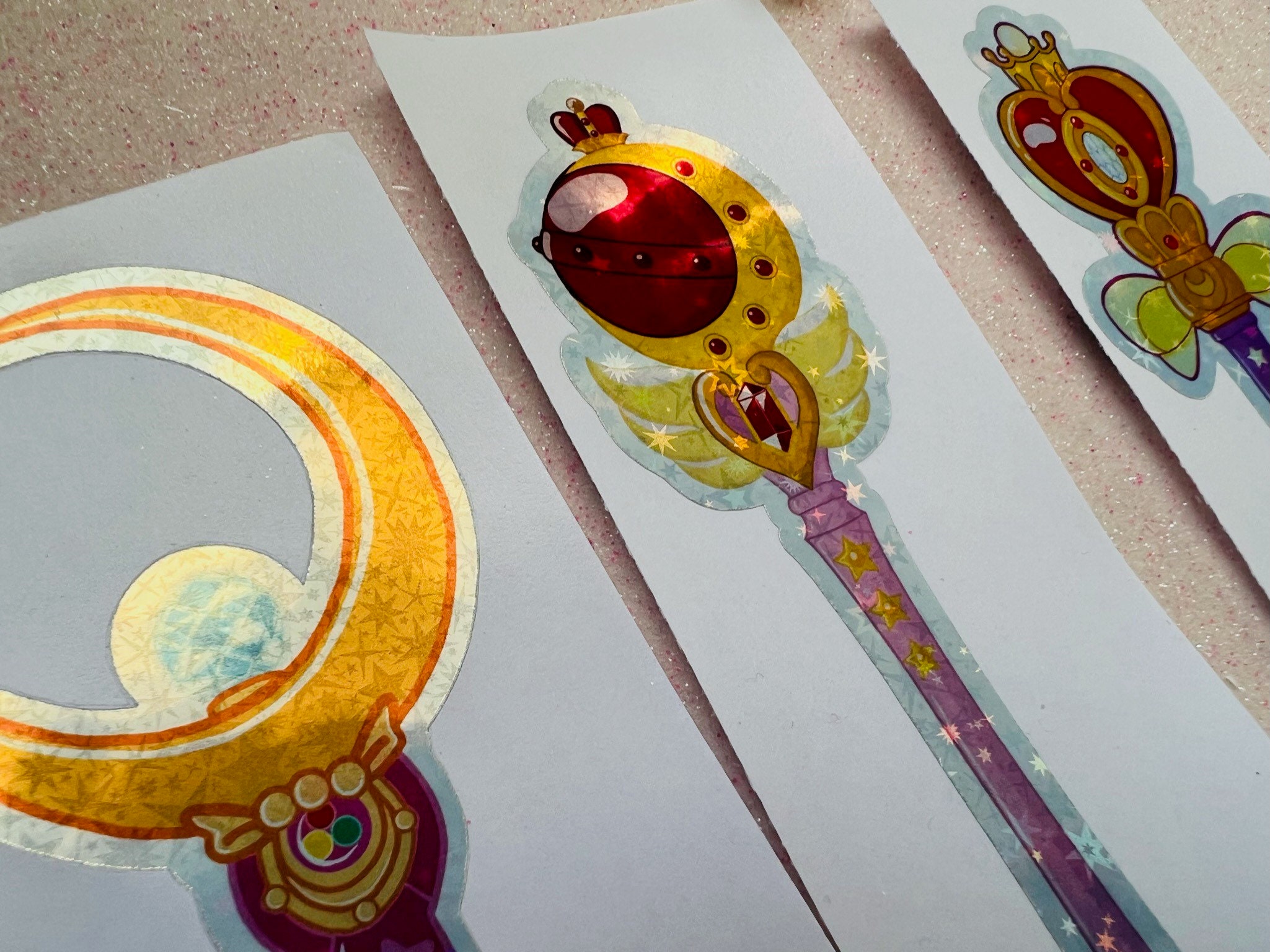 Magical Girl Crescent Moon Wand, Spiral Heart Wand, Mood Rod Scepter ...