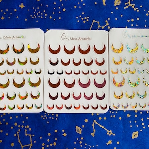 Foiled Crescent Moon Stickers