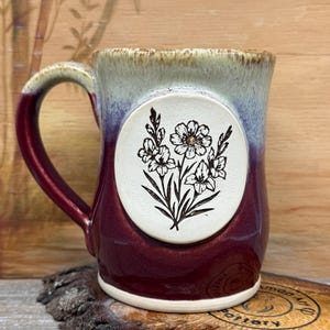 Personalized Handmade  Mug - White Stoneware Custom mug, personalized with your message, phrase, quote, or logo - Made to Order