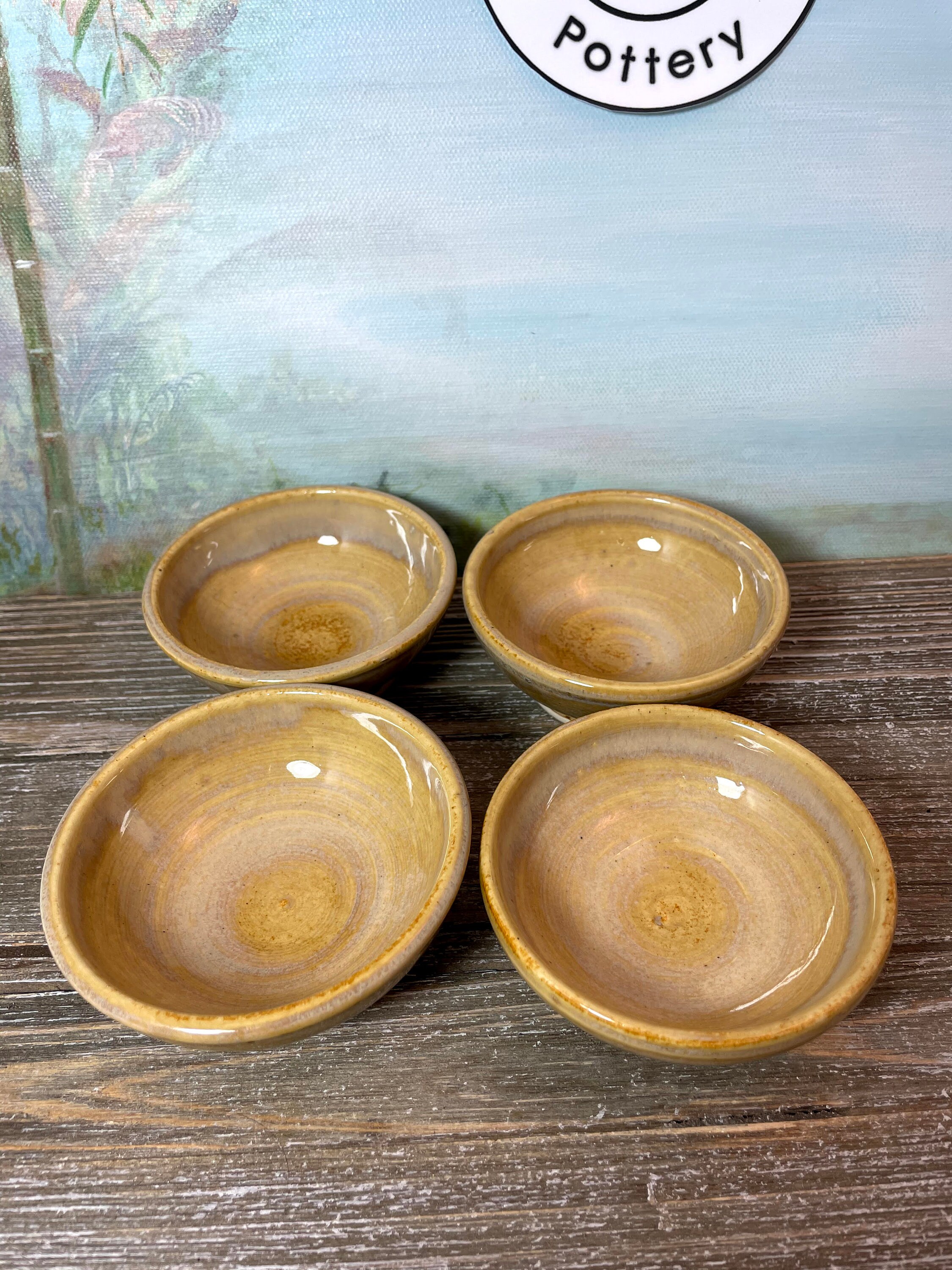 Made to order Set of 4 small dipping bowls Soy sauce Etsy
