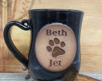 Handmade Cat Mug Personalized  - Custom mug, personalized with Name, Logo or Design - Made to Order