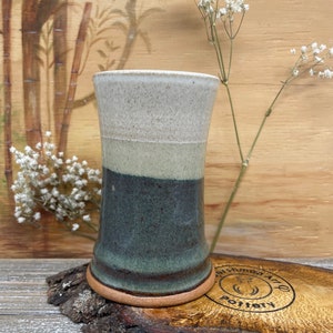 Bud Vase, small flower vase, a beautiful hand made white and earth color vase, pottery vase, ceramic vase