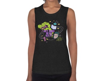 Get High with Sci Fi #10 Ladies’ Muscle Tank