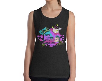 Get High WIth Sci Fi #7 Ladies’ Muscle Tank