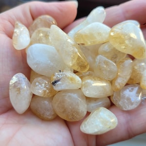 Citrine, heat treated, small tumblestone, Reiki Charged and cleansed with love for abundance
