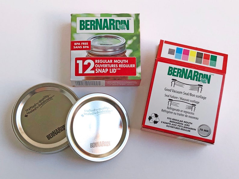 Canning Lids For Mason Jars 12 Snap Lids For Regular Mouth Etsy