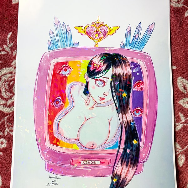 Sadako Yamamura- Ringu holographic prints