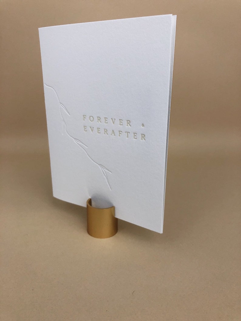 Letterpress Greeting Card Forever and Ever After
