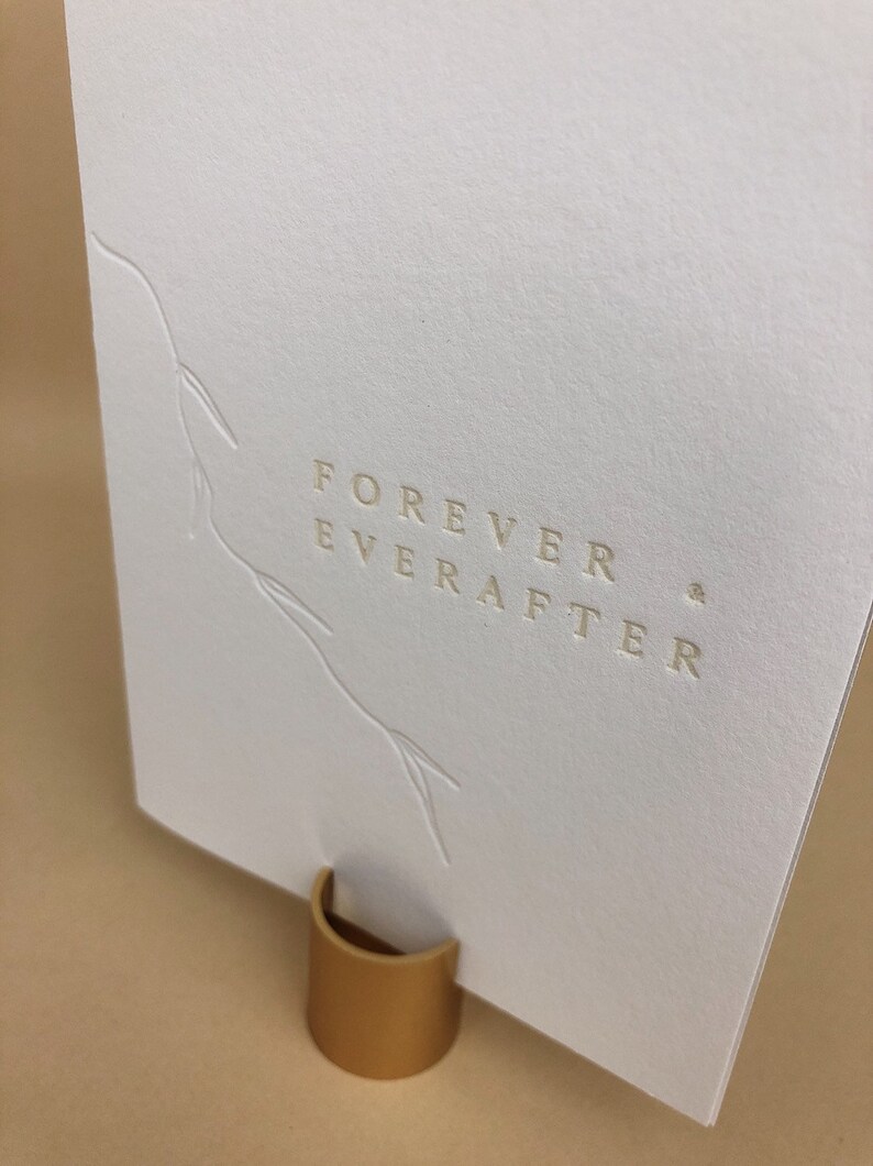 Letterpress Greeting Card Forever and Ever After
