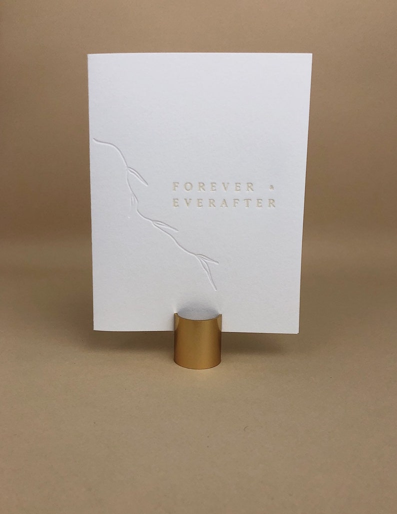 Letterpress Greeting Card Forever and Ever After