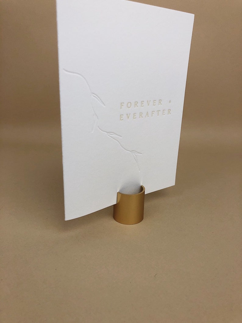 Letterpress Greeting Card Forever and Ever After