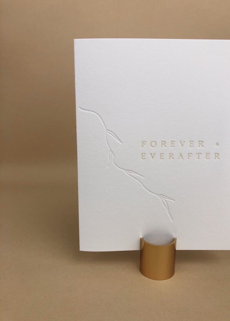 Letterpress Greeting Card Forever and Ever After