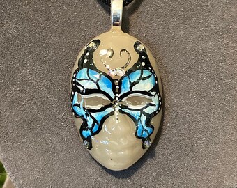 Blue Butterfly Pendant Necklace