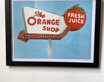 Orange Shop print