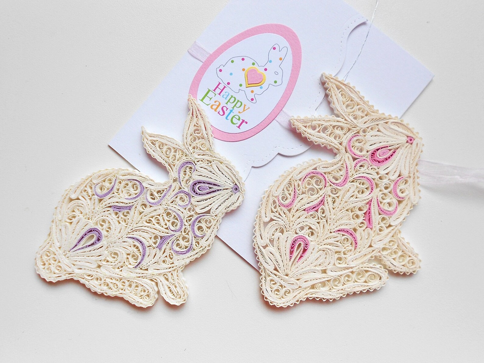Paper Easter Bunny Quilled Bunny Paper Art Quilled Etsy Australia