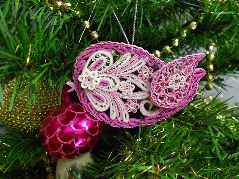 Set of 2 Birds Paper Quilling Love Bird Etsy