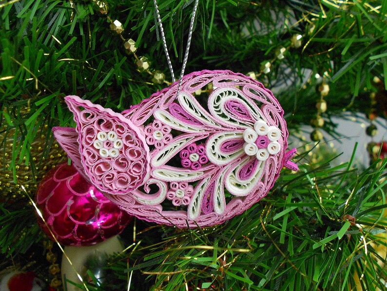 Set of 2 Birds Paper Quilling Love Bird Etsy