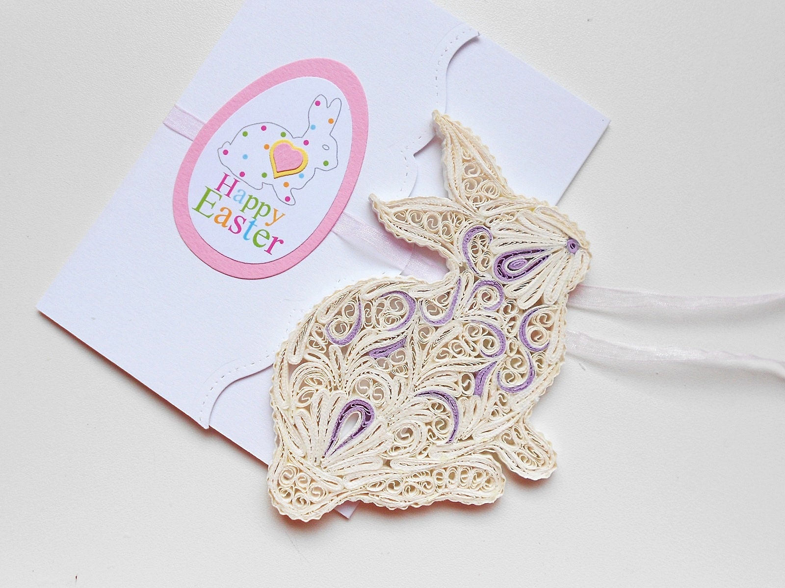 Paper Easter Bunny Quilled Bunny Paper Art Quilled Etsy Australia