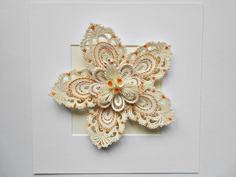 Quilling flower wall art 3D flower wall hanging Etsy