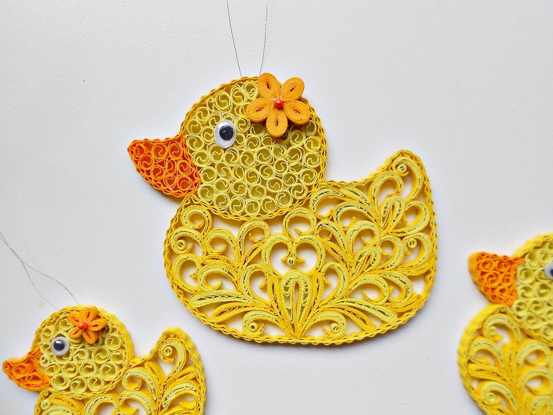 Quilling Duck Paper Duck Baby Girl Gift Baby Boy New Baby Etsy