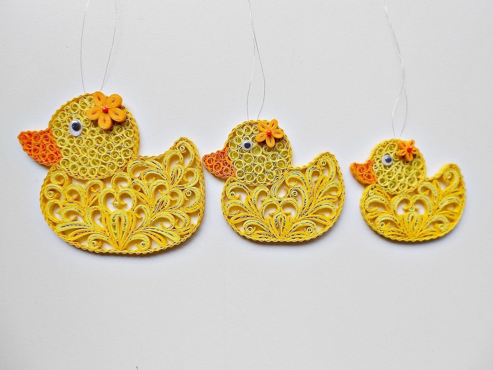 Quilling Duck Paper Duck Baby Girl Gift Baby Boy New Baby Etsy