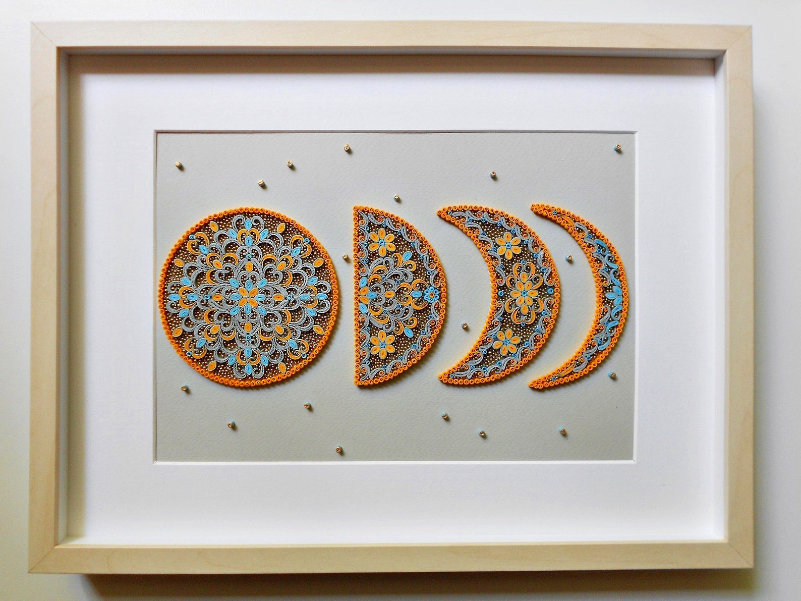 Moon phases quilling moonpaper art Etsy