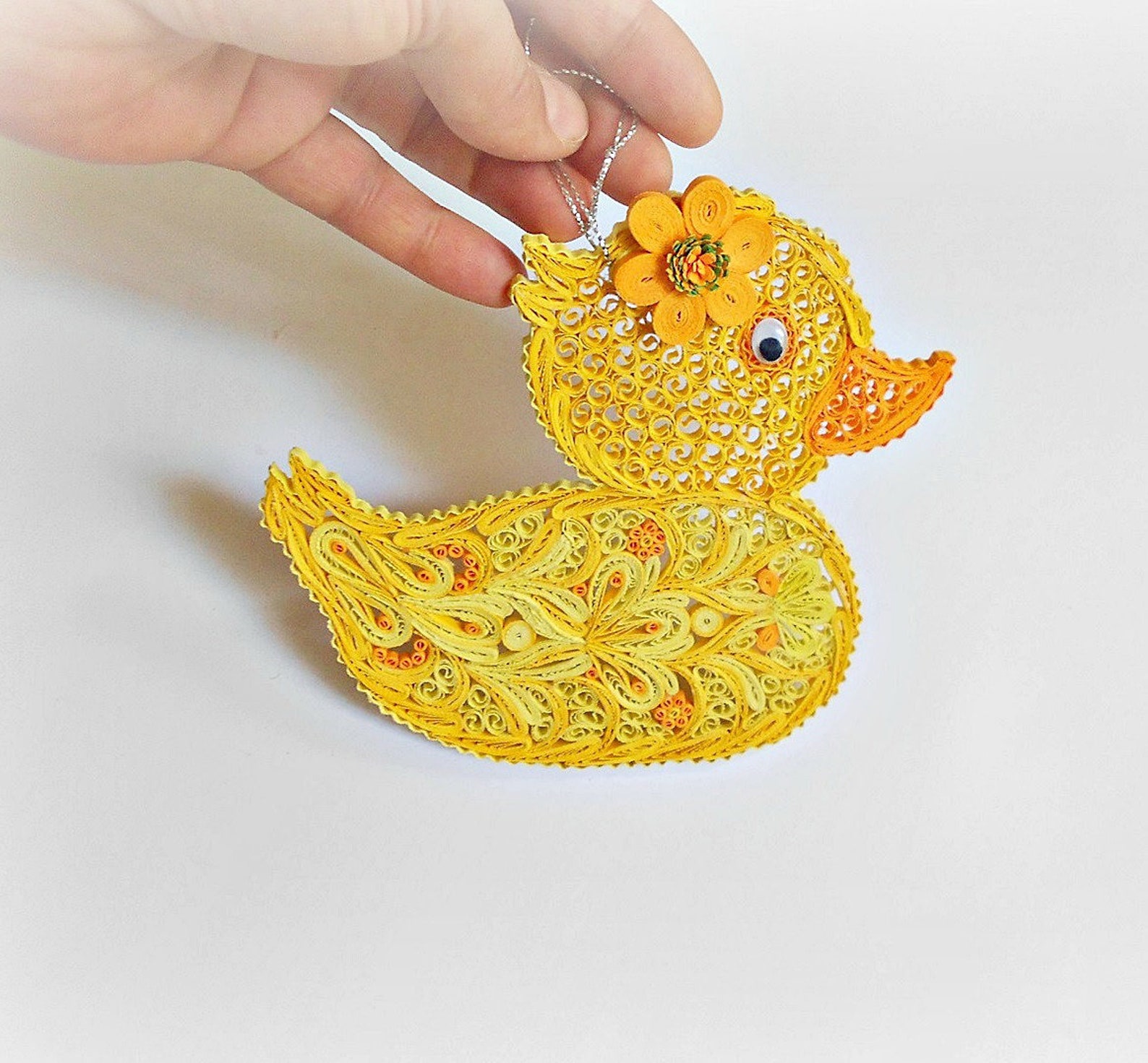 Quilled Paper Duck Kids Room Decor Hanging Ornament Etsy