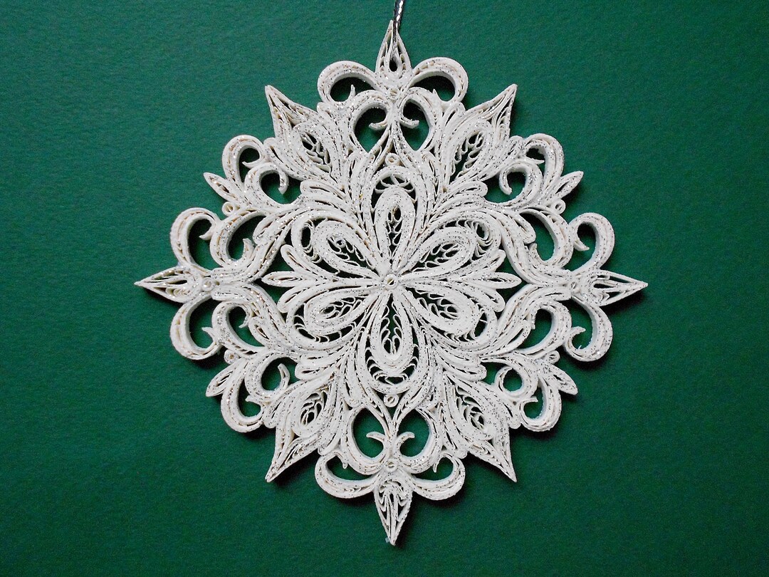 Paper Quilling Snowflake Christmas Decoration - Etsy