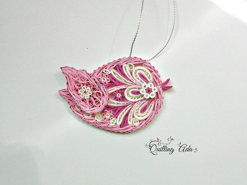 Set of 2 Birds Paper Quilling Love Bird Etsy