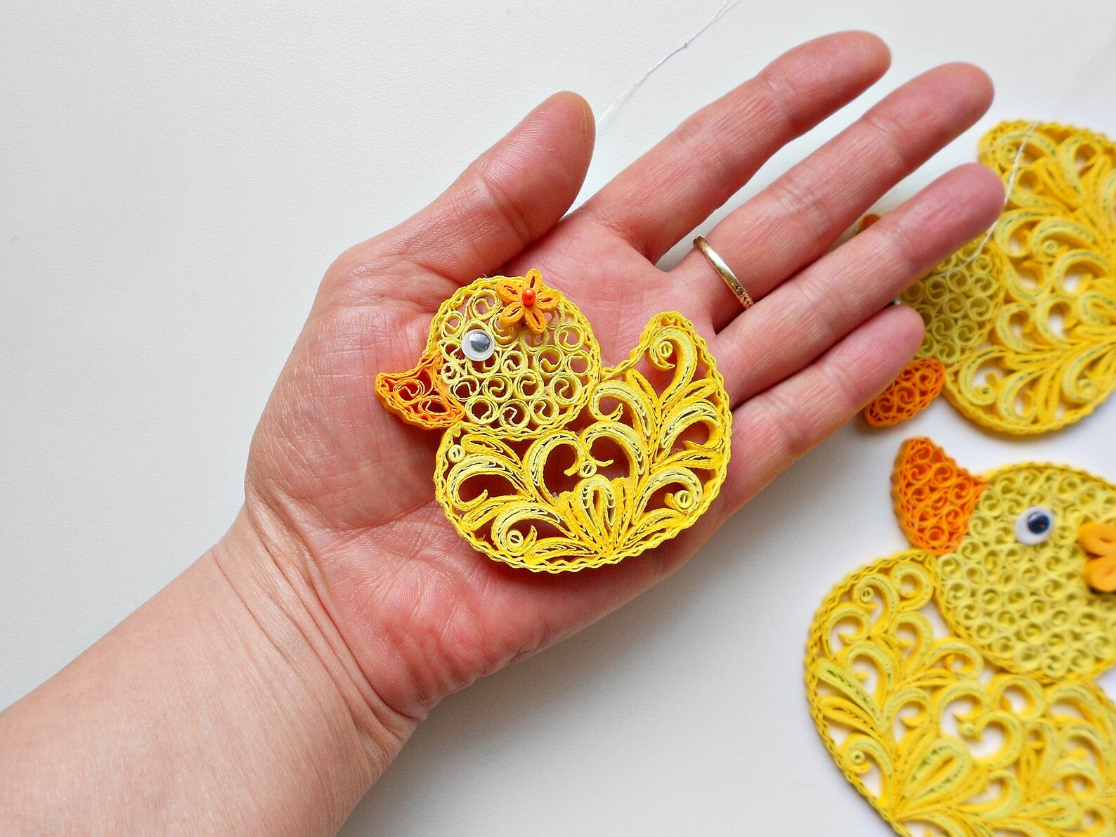 Quilling Duck Paper Duck Baby Girl Gift Baby Boy New Baby Etsy