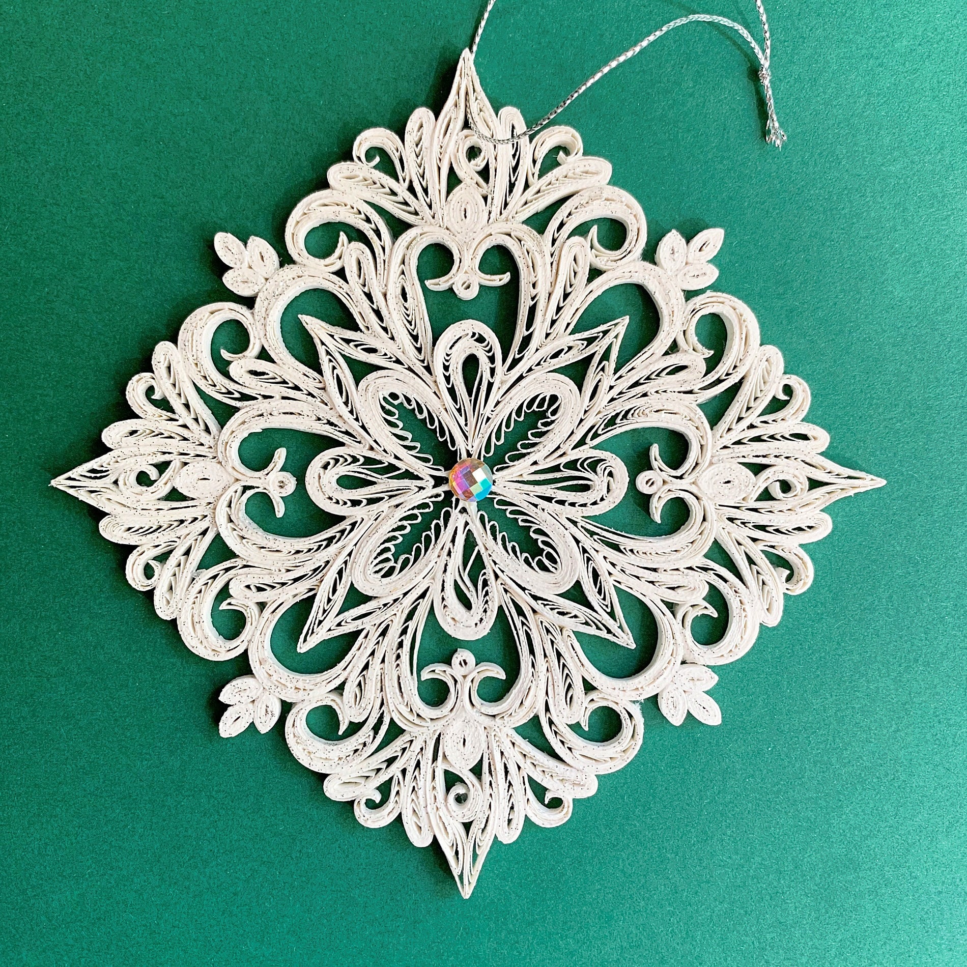 Christmas Ornamentpaper Quilling Snowflake Christmas - Etsy