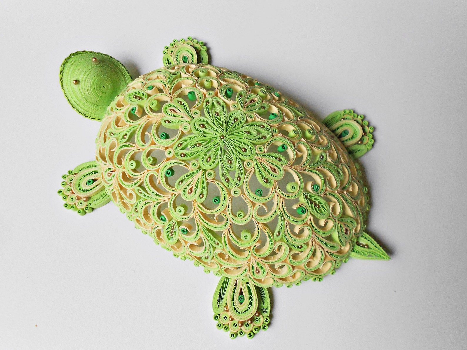 Paper Quilled 3D Turtlequilling Turtle Home Decor Etsy