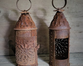 CHOICE of Rusty tin lantern