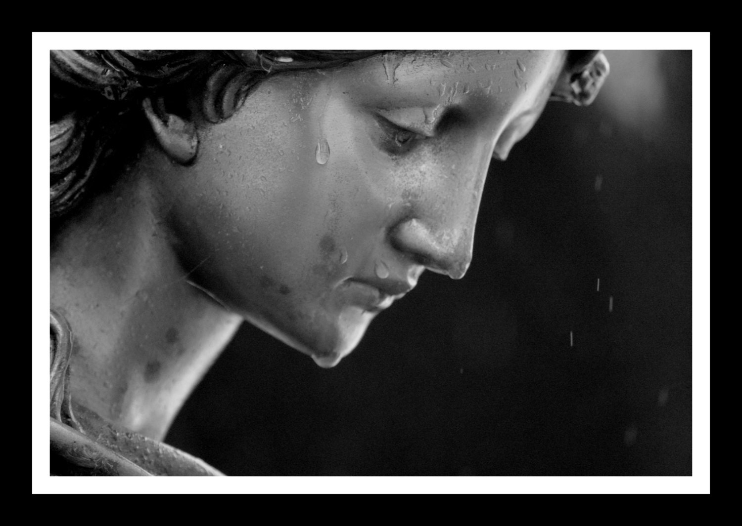 Tears From Heaven; Angel Statue; Angel in the Rain; Bronze