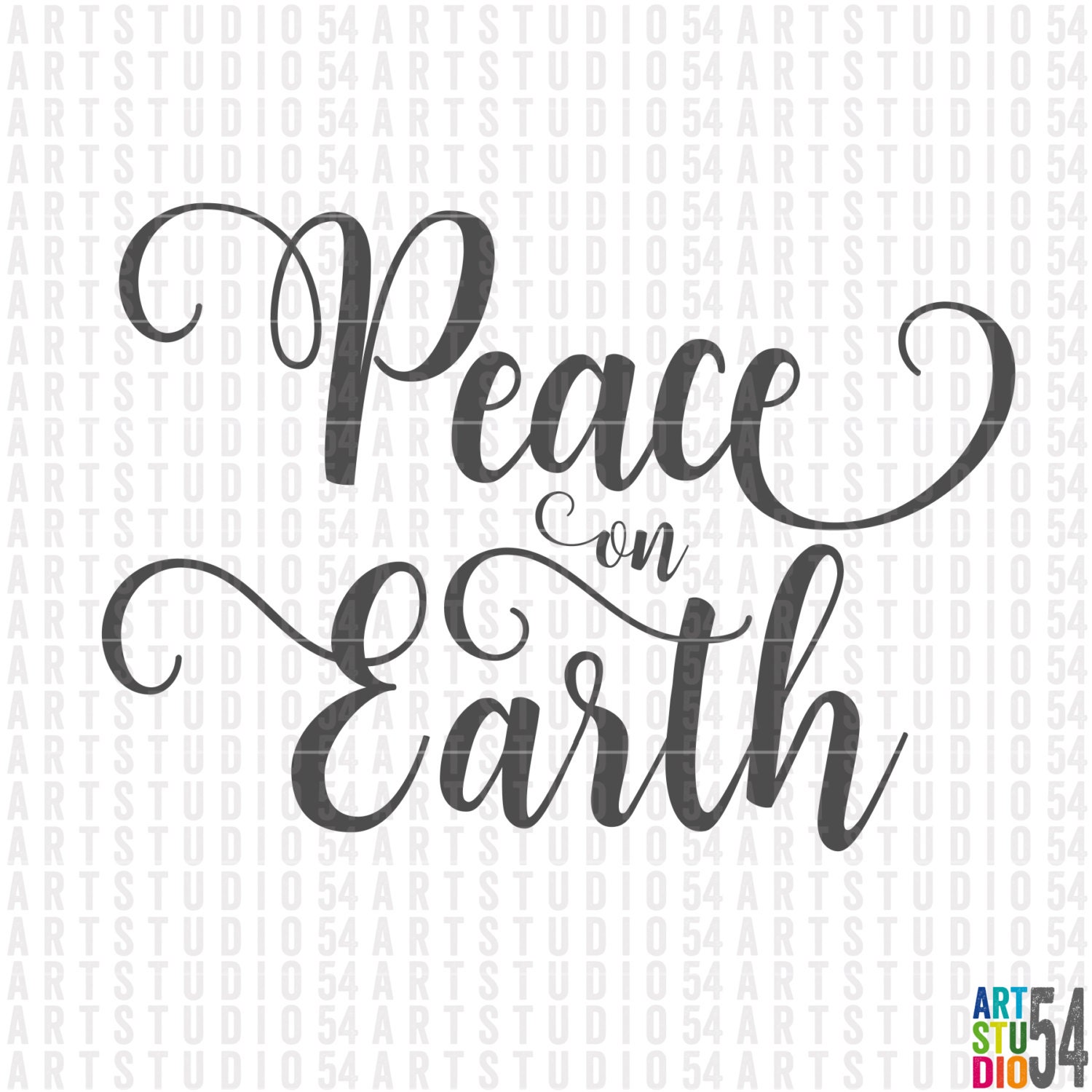 Download Peace on Earth Svg Digital File Clip Art SVG PNG JPG | Etsy