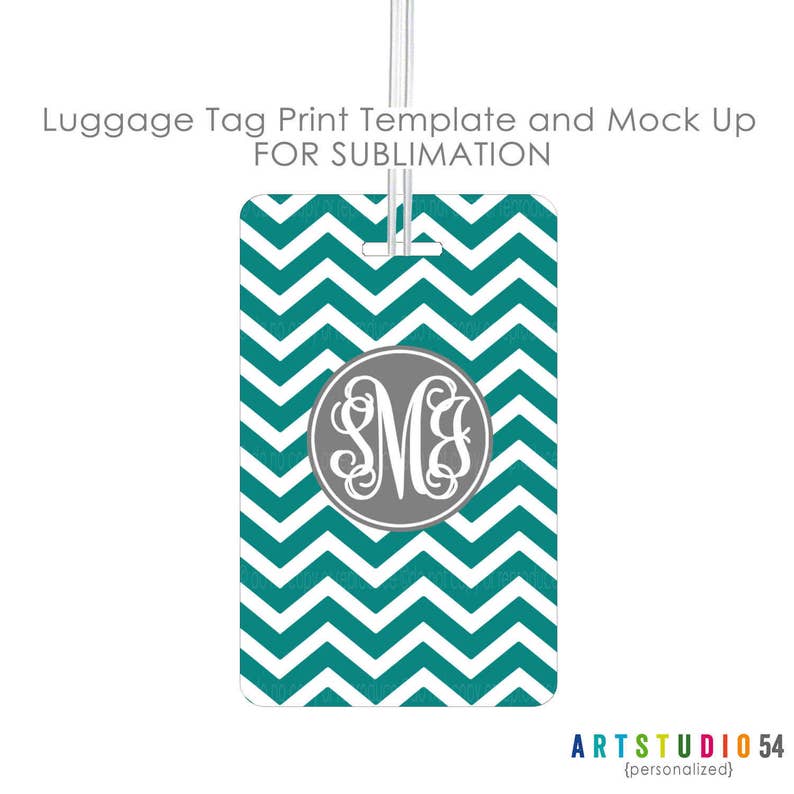 Sublimation Luggage Tag Print and Mock Up Template Digital | Etsy